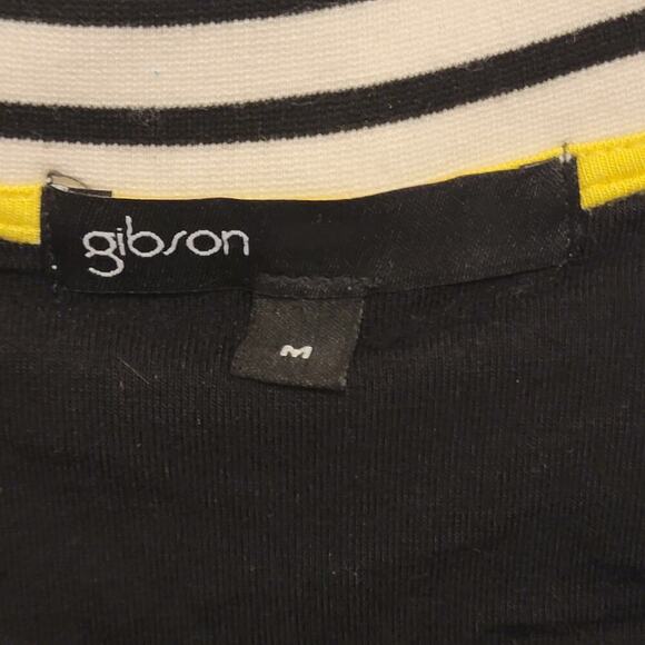 Gibson Striped Jacket Nautical Preppy Black and White 3/4 Sleeve Medium 955 - Picture 3 of 16